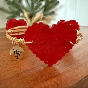 Heart-Shaped Red Bracelet by Bourbon and Bowties